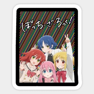 Gift Anime Music Four-Panel Sticker